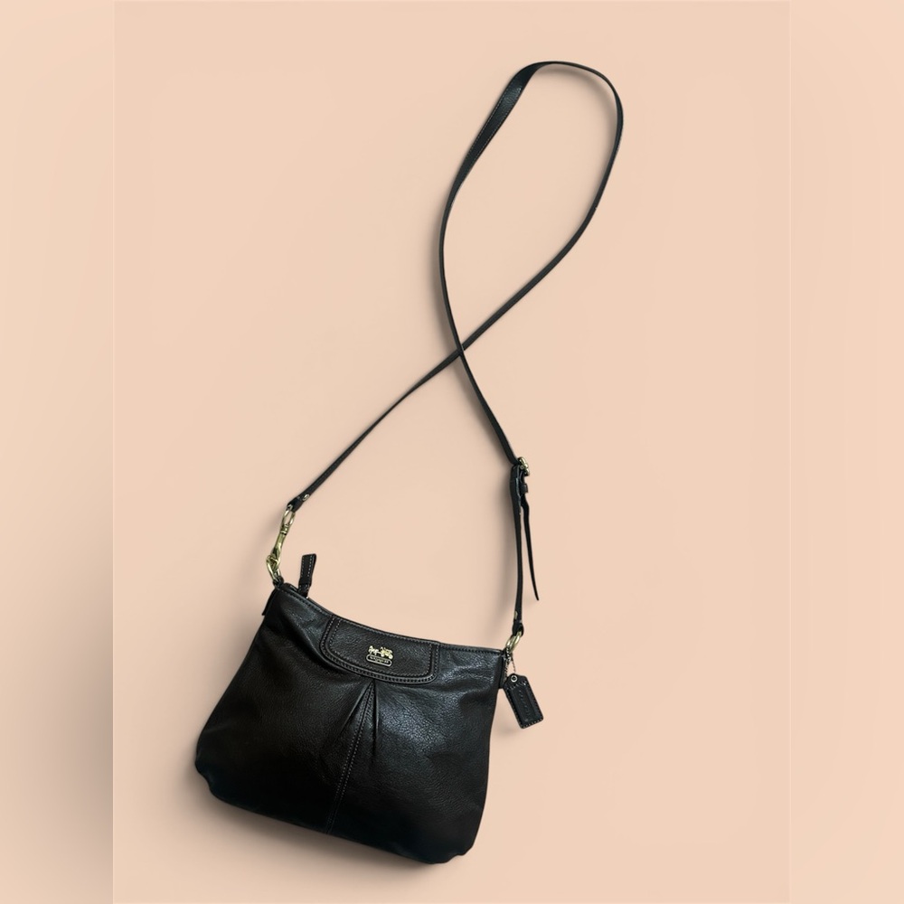 Coach Brown Leather Crossbody with Gold Hardware